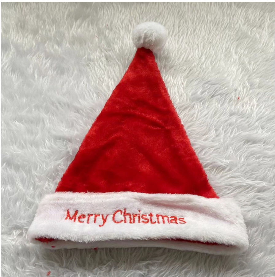 Custom-Made Colorful Plush Santa Hat