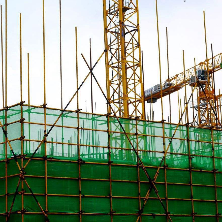 Green, Blue 100% Virgin HDPE Construction Building Safety Barrier Net, Scaffolding Net, Debris Net, PE Shade Net