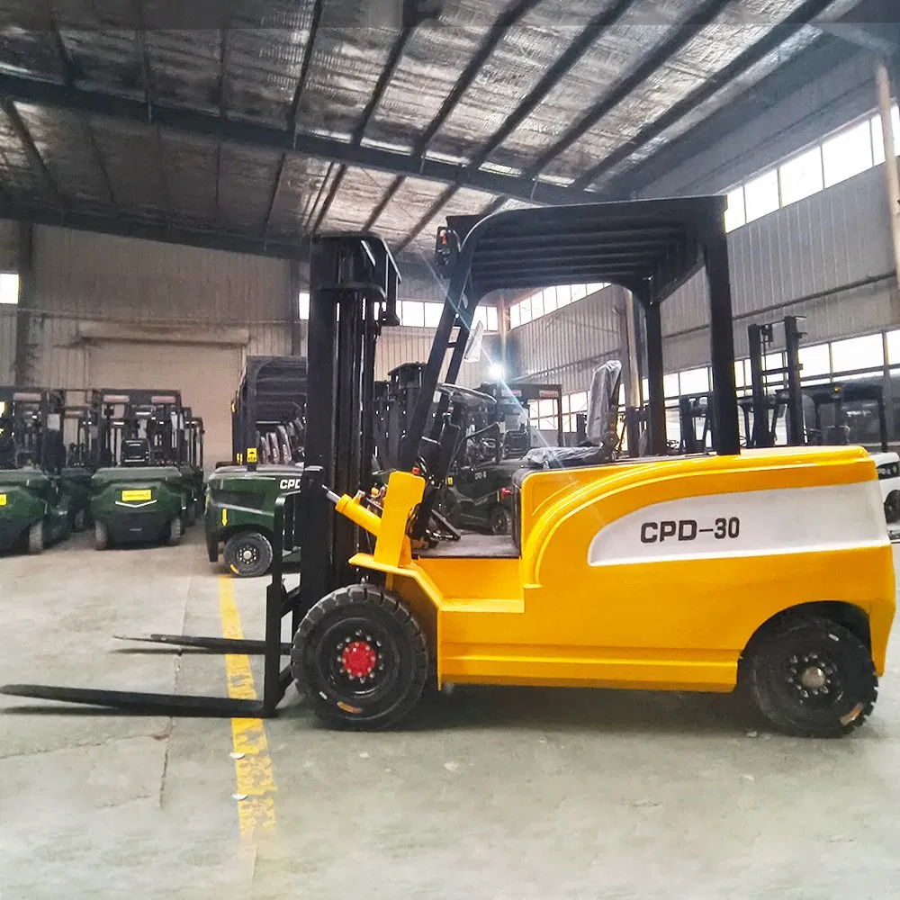 Chariot élévateur électrique de 3 tonnes 3500 kg avec déport latéral et positionneur de fourches pour une manutention précise