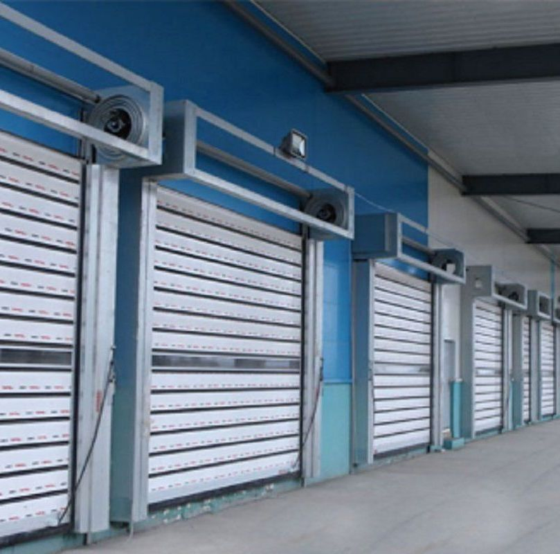 Porta a rullo rapida in lega di alluminio per magazzino industriale
