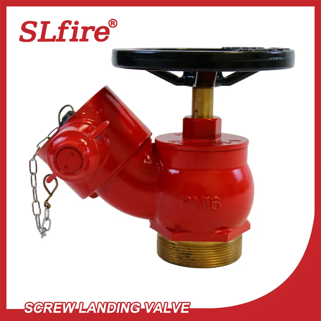 2.5" BSP Valvola di atterraggio per idrante antincendio obliqua a vite