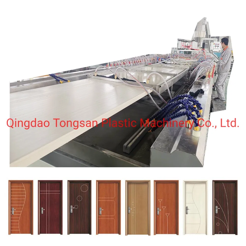 Machine de production de panneaux de porte en WPC PVC