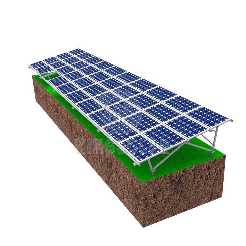Kit de système de montage à support en W pour module solaire sur fondation de pieux hélicoïdaux