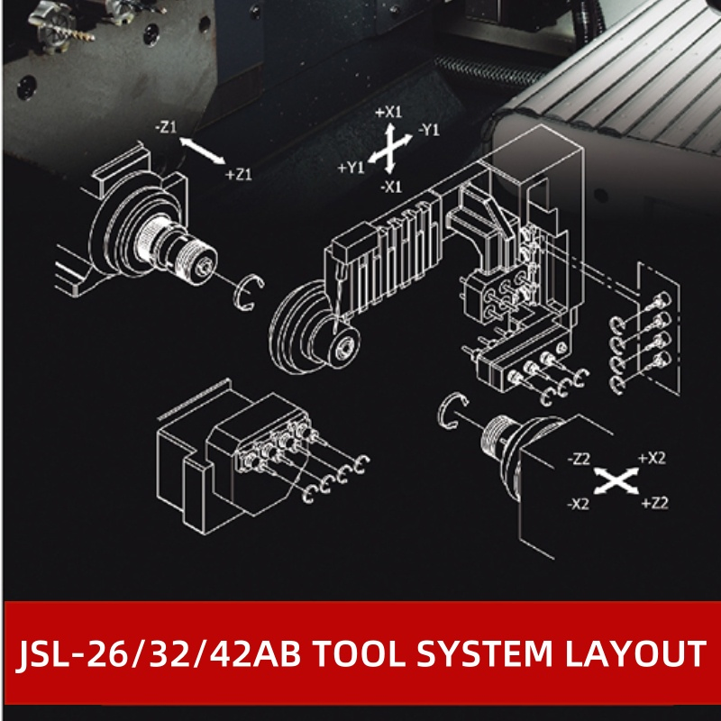 مخرطة جنفا السويسرية الأوتوماتيكية بنظام التحكم الرقمي CNC من نوع JSL-26AST 26AB