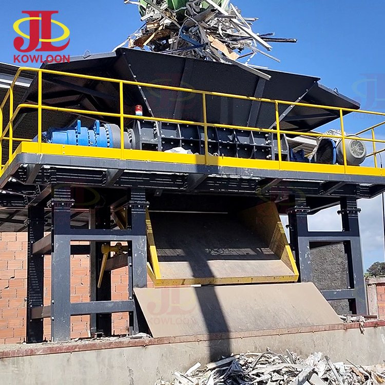 Automatic Waste Metal Dual Shaft Shredder Oil Drum Shredder Steel Bar Shredder
