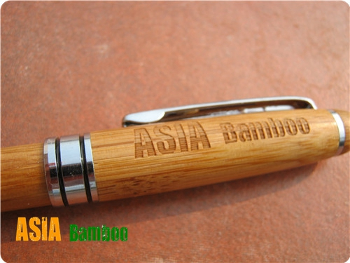 Bamboo Ballpoint Pen for Business Marketing Give Away Gifts with Custom Laser Engraved Logo