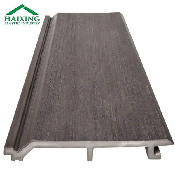 Outdoor Wood Texture PVC Wood Plastic Composite Exterior Wall Cladding Waterproof