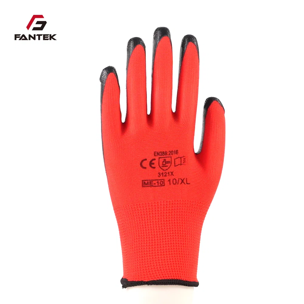 24cm Nitrile Coated Work Gloves for Construction and Gardening