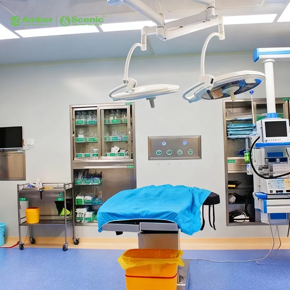 Struttura in acciaio pregiato per sala operatoria chirurgica, facile da installare