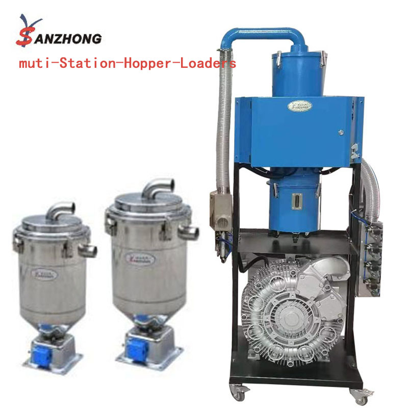 Photoelectric Eye Plastic Auto Loader for Powder, Plastic Pellet Vacuum Hopper Loader Automatic Feeder Multi Station Hopper Loader