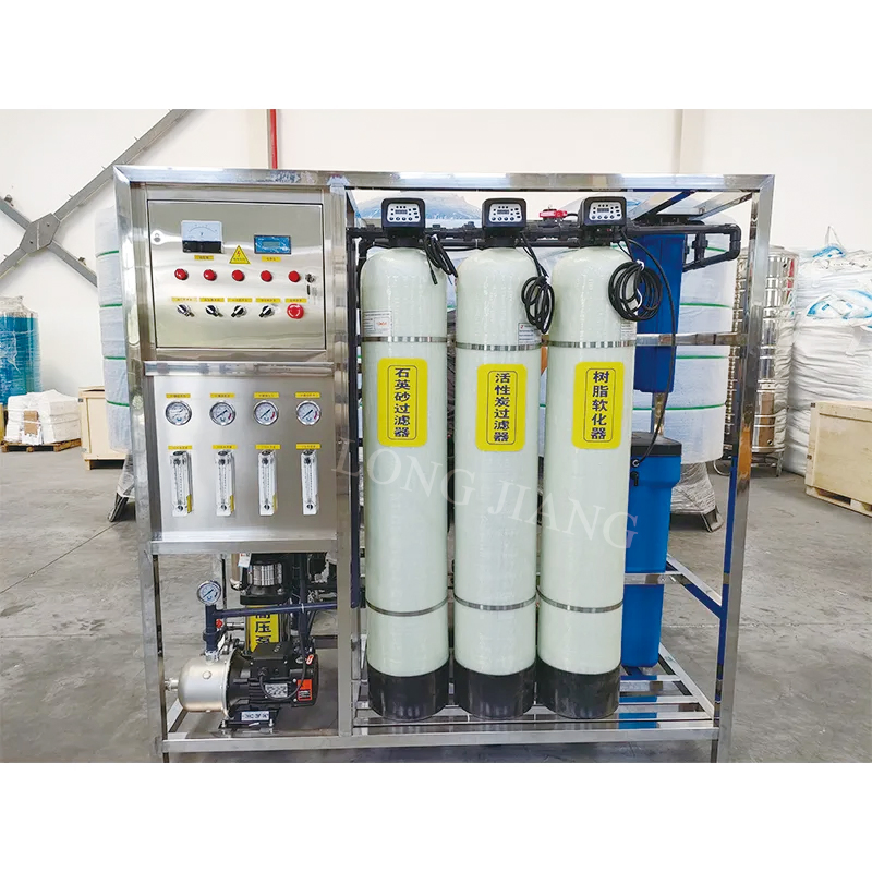 Impianto di trattamento e purificazione con filtro RO per acqua potabile da 1000 L/h