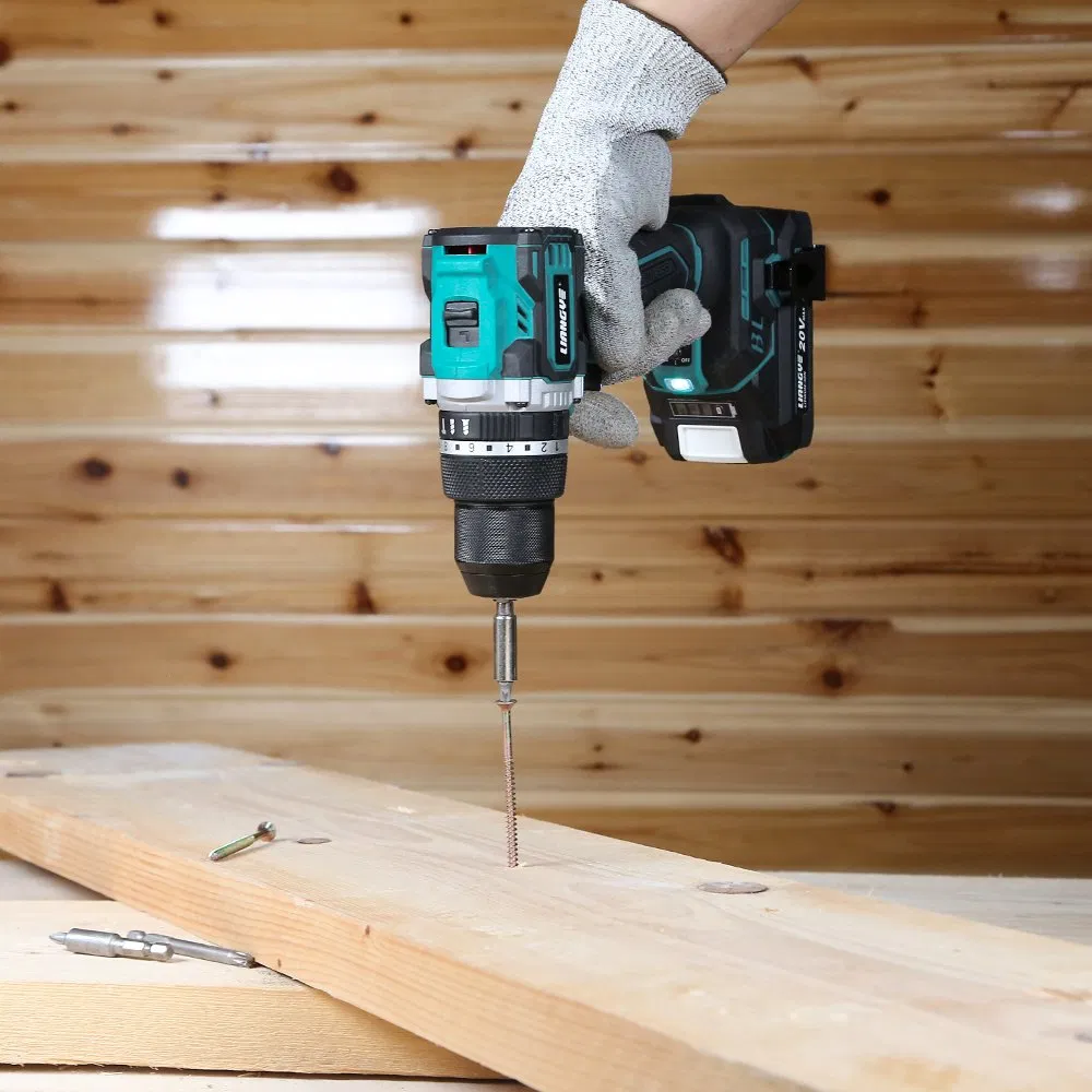 Portatile 2000rpm 75nm Trapano senza fili brushless ad alta coppia per legno e metallo per uso interno ed esterno