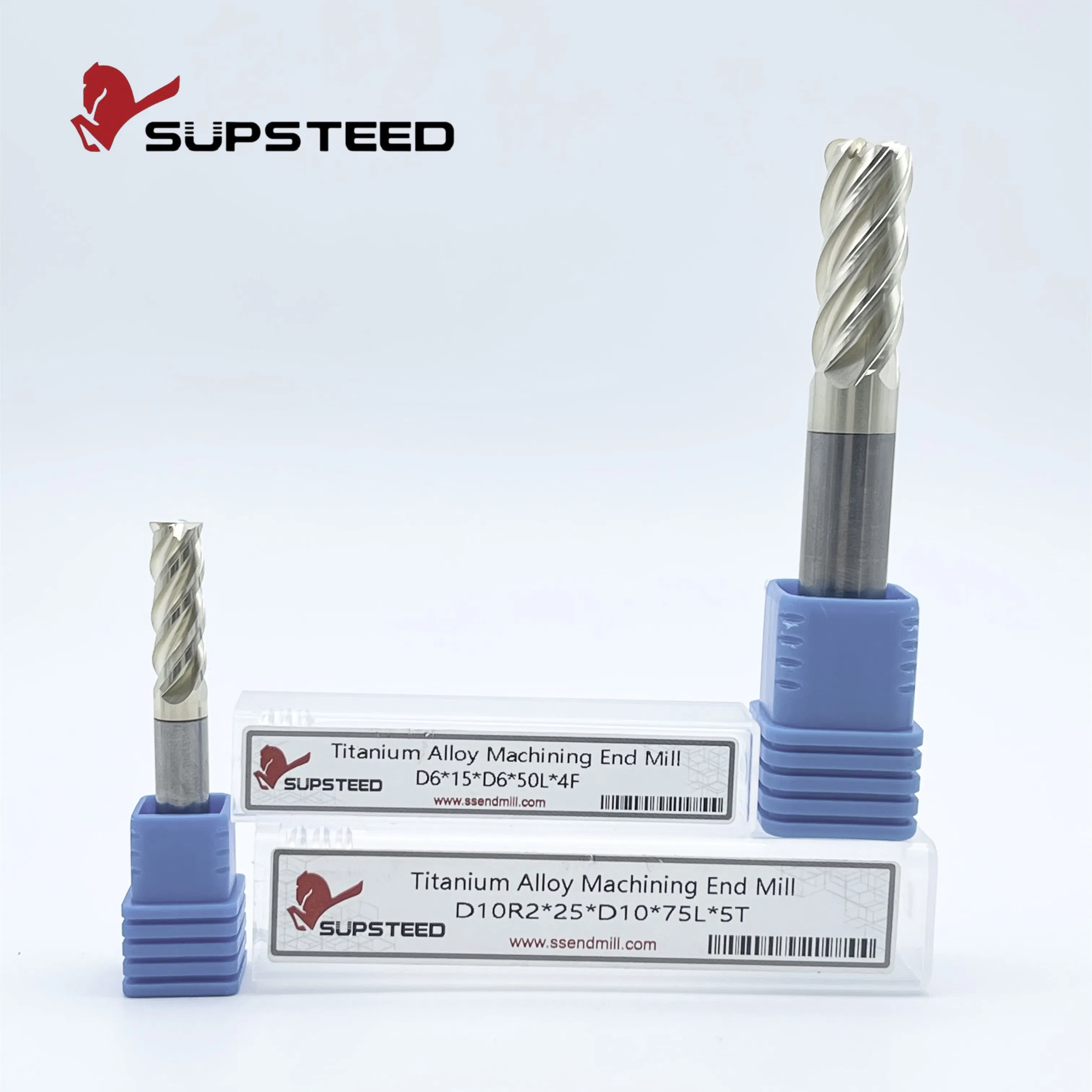 CNC Machine Straight Solid Carbide 4 Flute Flat Titanium Alloy Tungsten Stainless Steel Machining Square Cutter End Mill