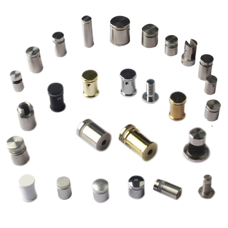 Boulons et vis d'écartement personnalisés non standard réglables en métal acier inoxydable acrylique creux enseigne plastique verre