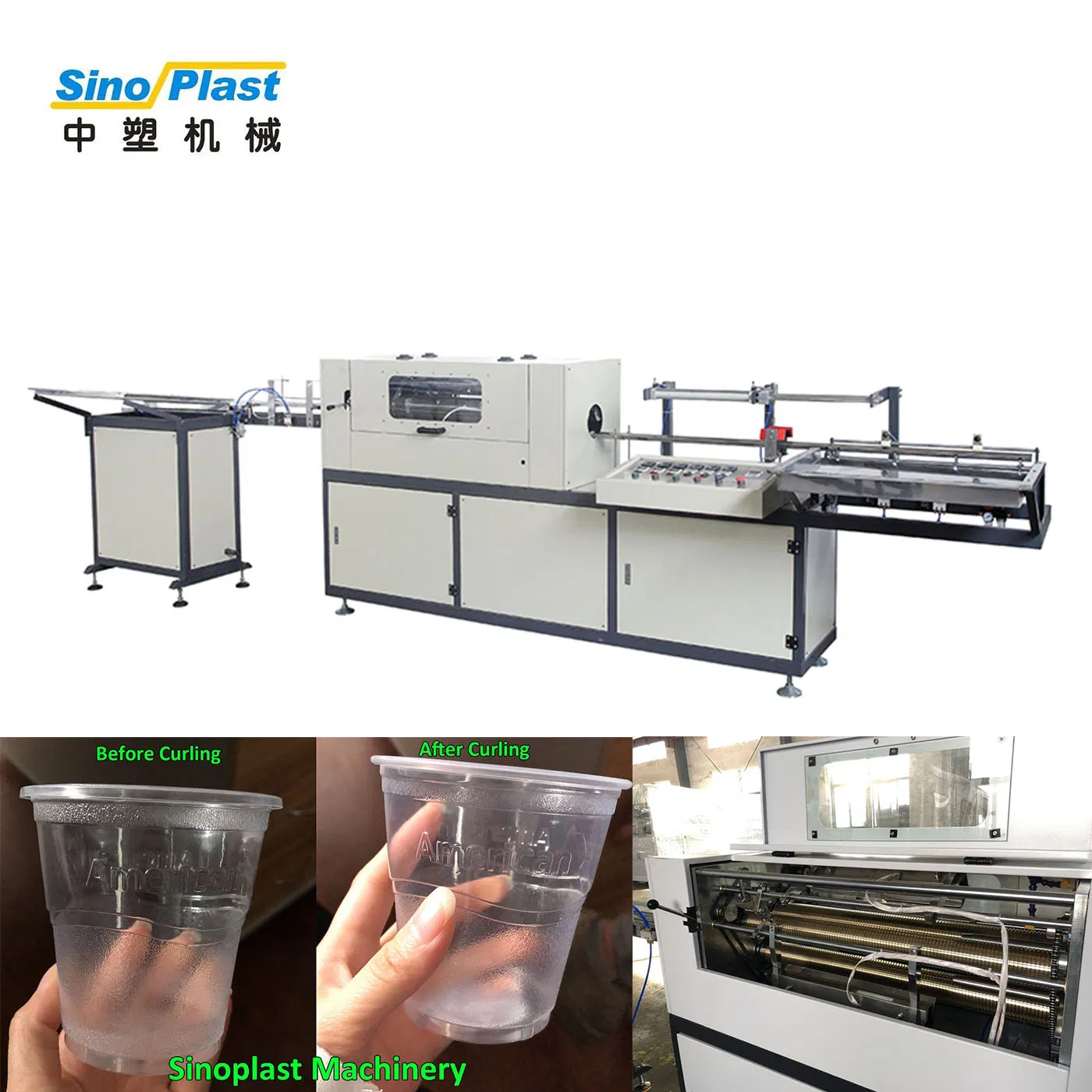 PP PS PET PLA Cup Rim Curling Machine
