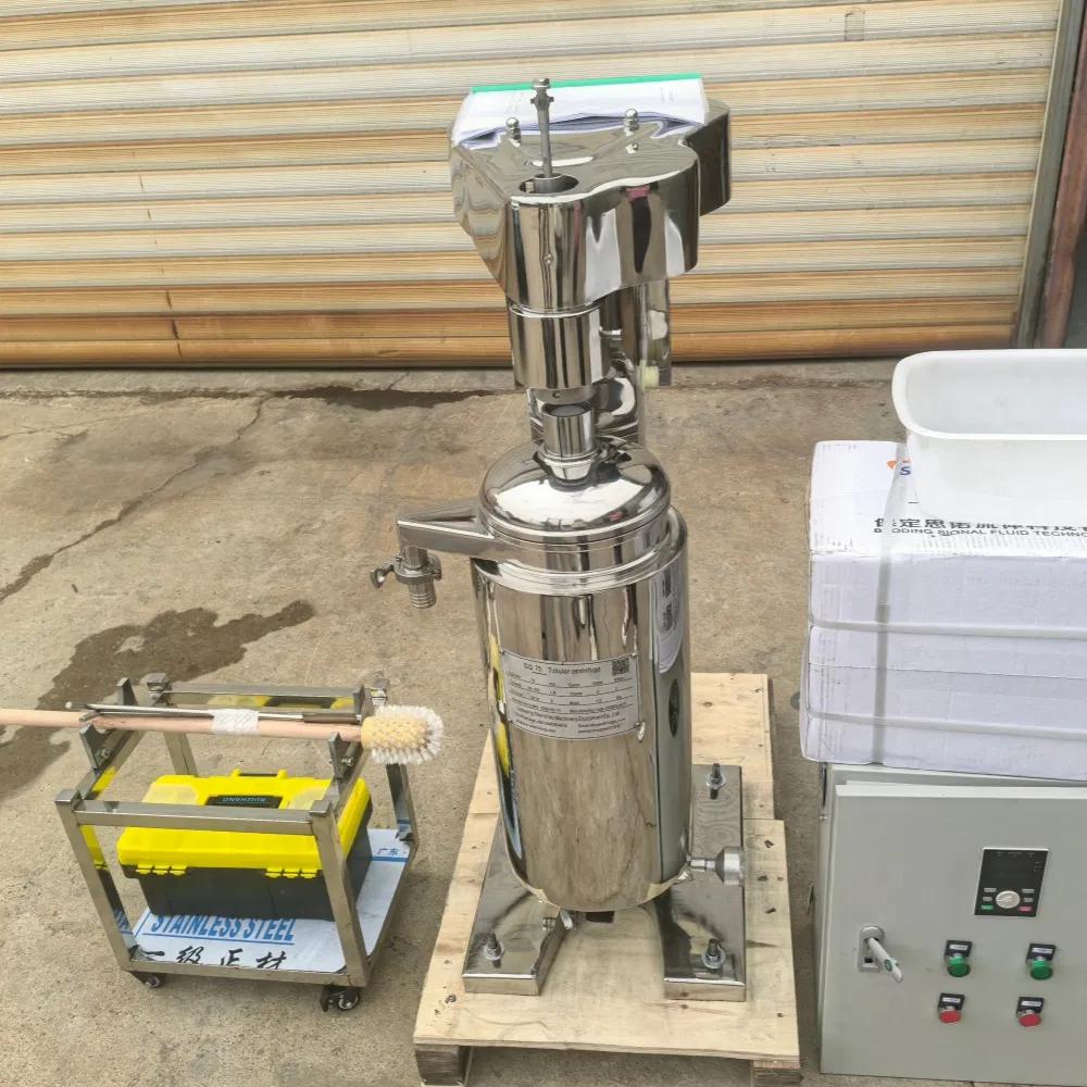 Tubular Centrifuge for Clarification of Coffee Wine Yeast