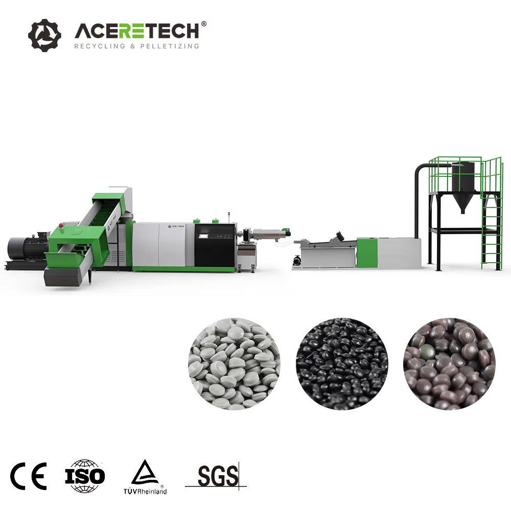 800-1000kg/H Plastic PP/PE/ABS/PS/PC Flakes/Regrinds Recycling and Pelletizing Machine