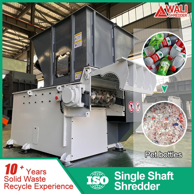 Heavy-Duty Single Shaft Shredder for Plastic and Cardboard Waste