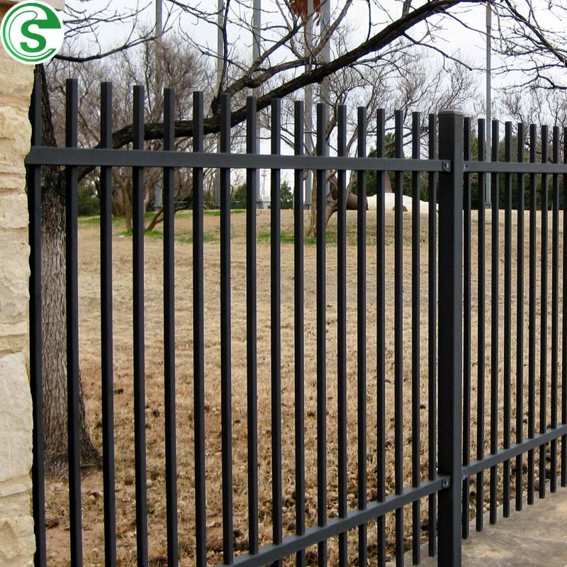Economical Durable Hollow Section Steel Tube Fence for Factory