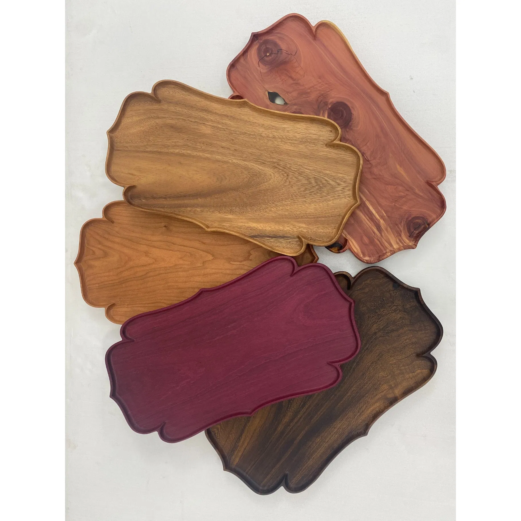 Solid Wood Unique Serving Board for Kitchen