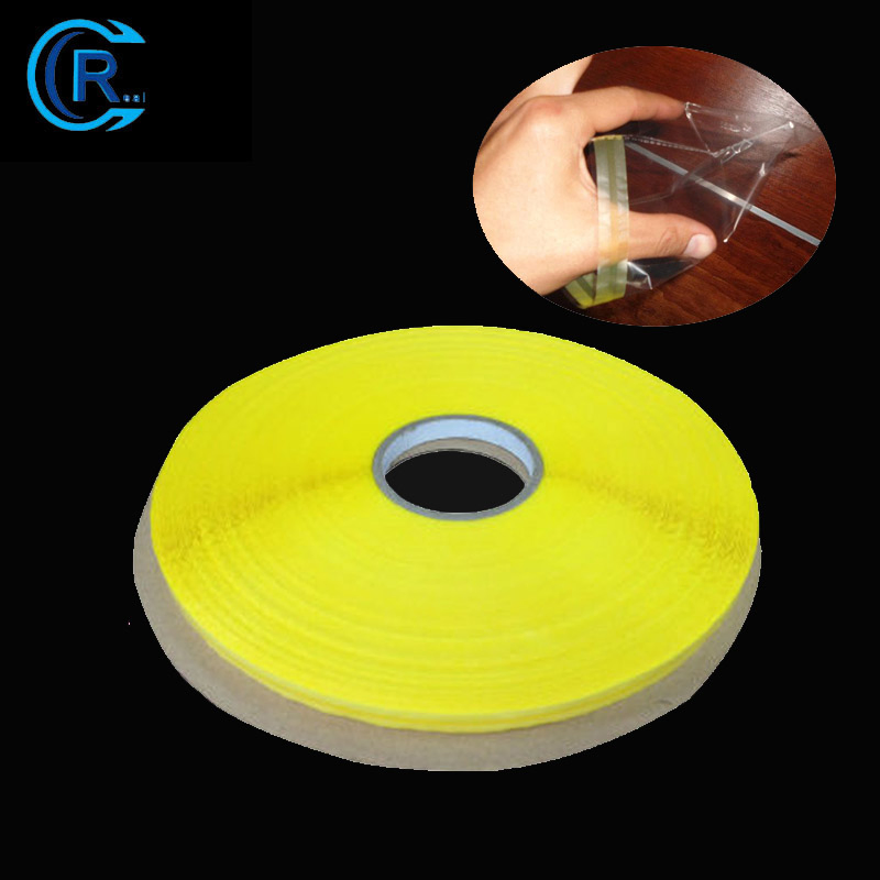 Red/Yellow PE Bag Sealing Tape Resealable Double Sided Tape for Plastic OPP Bags