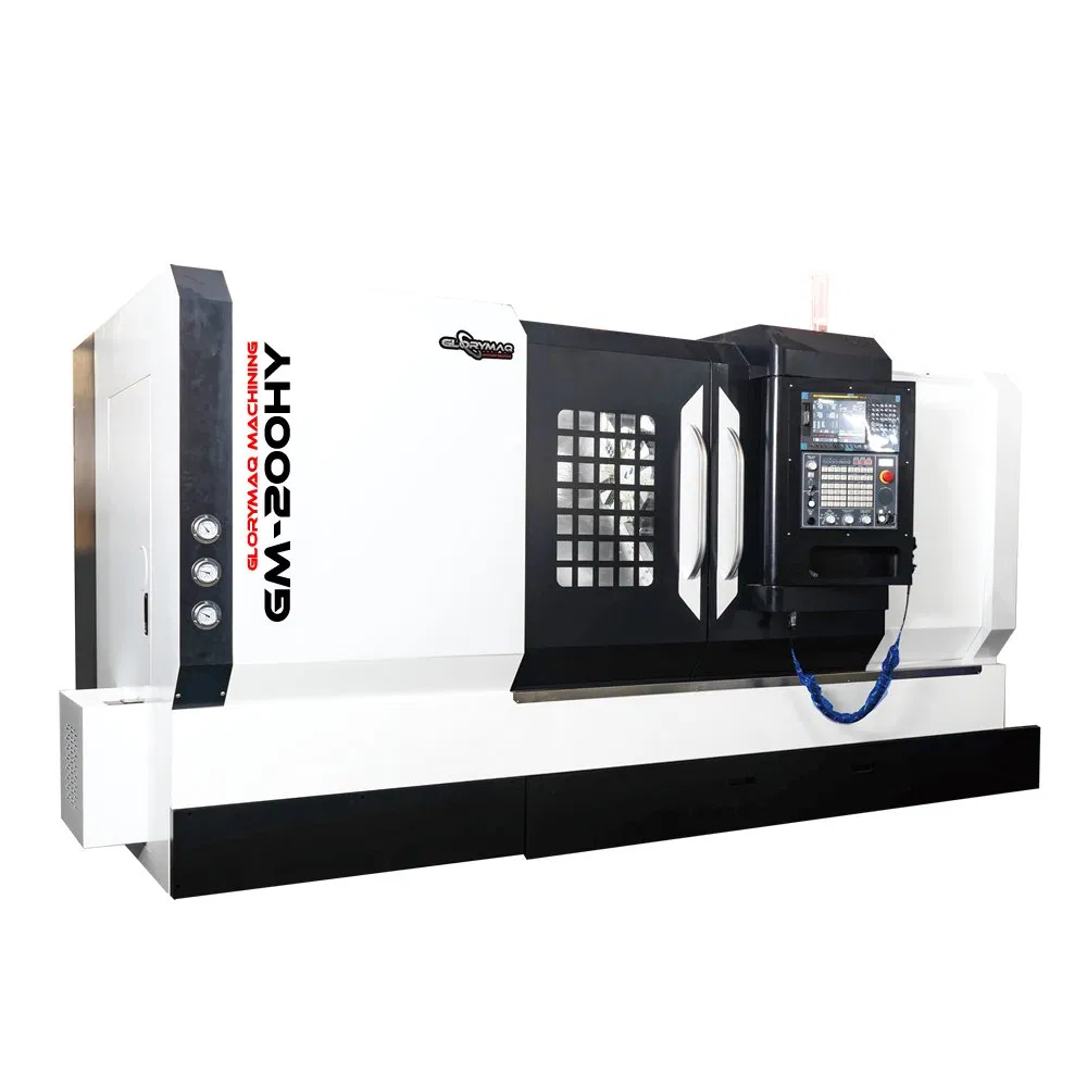 Glorymaq GM-200hy Slant Bed CNC Turning Machine CNC Horizontal Metal Lathe with Power Turret Universal Lathe