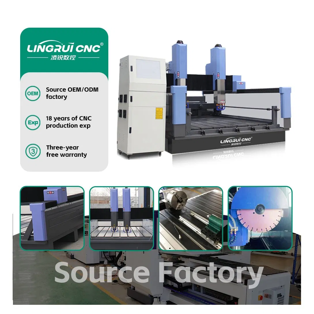 Incisione 3D per pietra CNC Router 1325 1530 1825 Macchina per incisione e intaglio di marmo e granito per la produzione di stampi