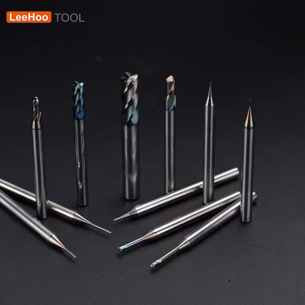 HRC55 Tungsten Carbide 2 Flutes Ball Nose Micro Milling Cutter End Mill for Copper Electrode