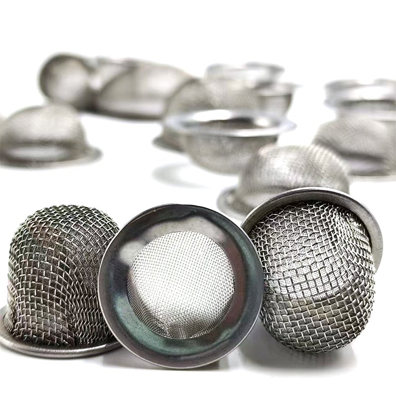 304 Stainless Steel Brass Filter Caps, Wire Mesh Filter Screen Caps