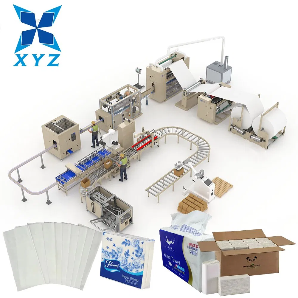 Machine compacte de pliage de papier essuie-tout pour des opérations rationalisées