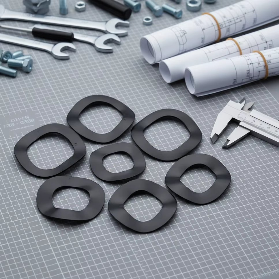 Rondella di sicurezza antiscivolo a sella in acciaio duro ZC 65 con flangia resistente alla corrosione M3-M12 per uso nell'industria chimica