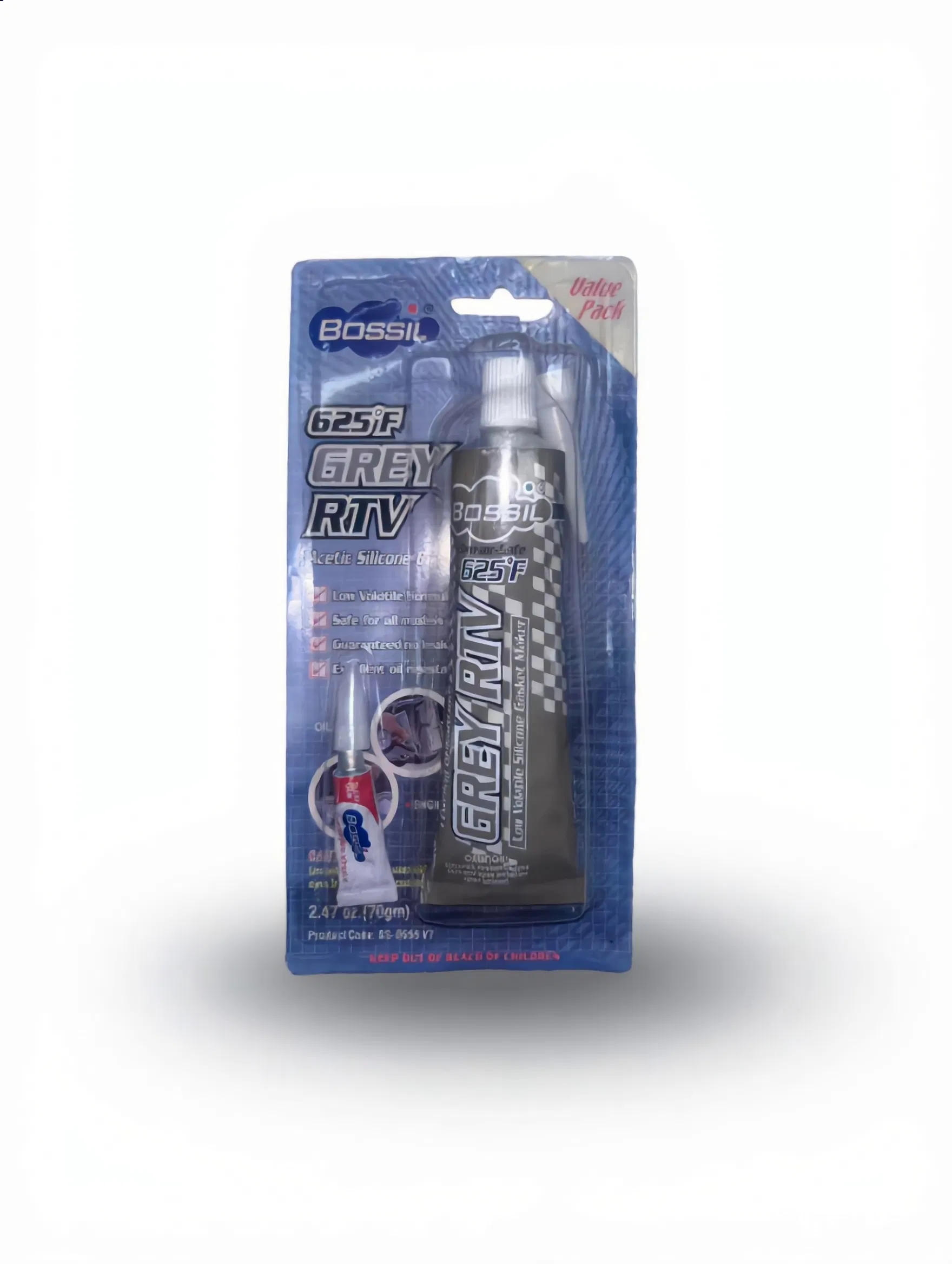 High Temperature Grey RTV Silicone Gasket Maker Bossil 625°F Heat Resistant Automotive Sealant