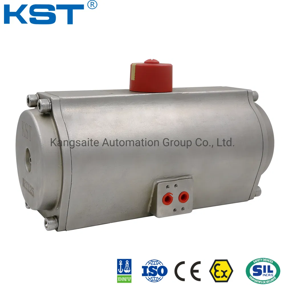 Stainless Steel Rack and Pinion Pneumatic Rotary Actuator with ISO CE for Ball Valve, Butterfly Valve, Control Valve