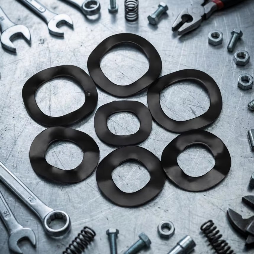 304 Stainless Steel 65 Hard Steel Wave Spring Washer Bearing Shock Absorption Pressure Resistant Gasket for Chemical Industry