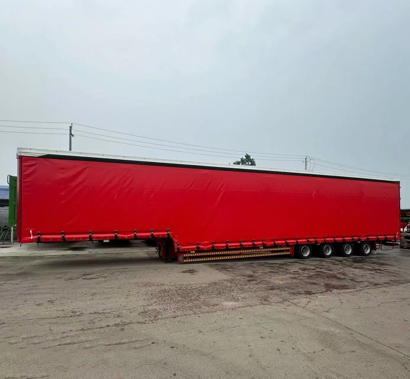 Customizable 4-Axle Large-Capacity Electric Side Curtain Semi Trailer