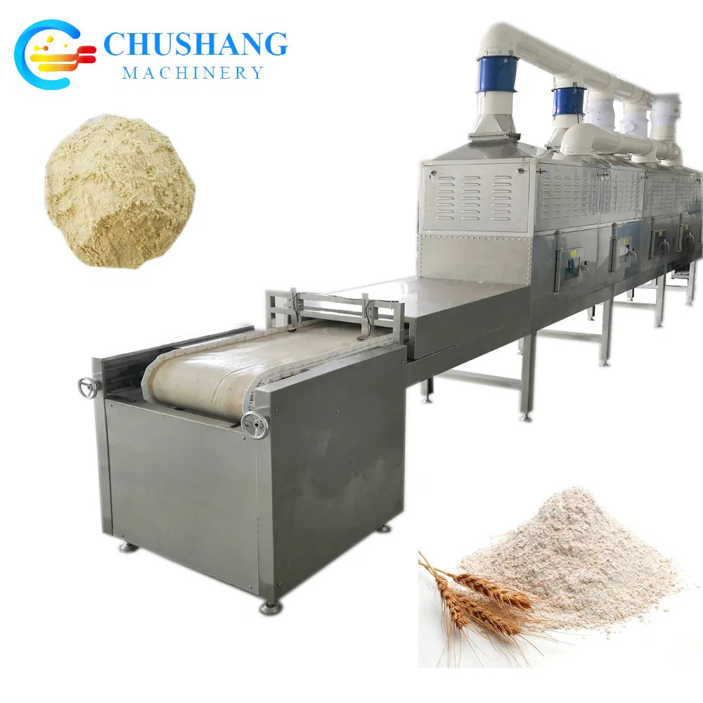 Tunnel Automatic Microwave Gluten Powder Dryer Drying Machine Equipment