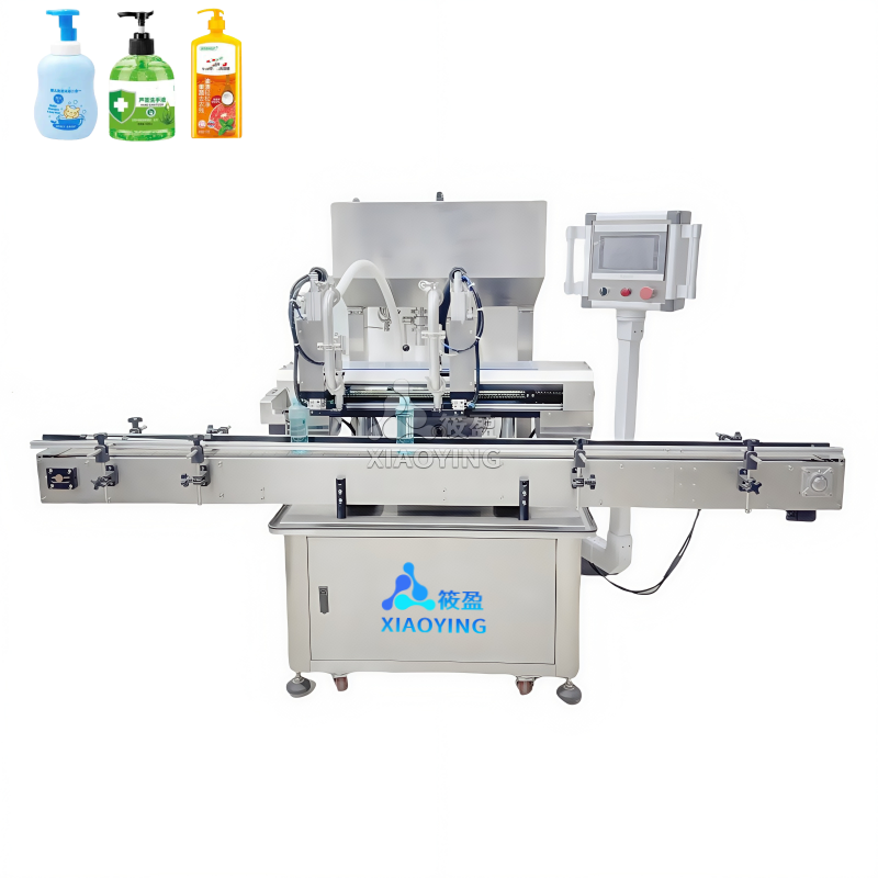 Automatic Tracking Type 2 Heads Engine Oil Filler Equipment Honey Cooking Oil Cleaning Liquid Detergent Filling Machine