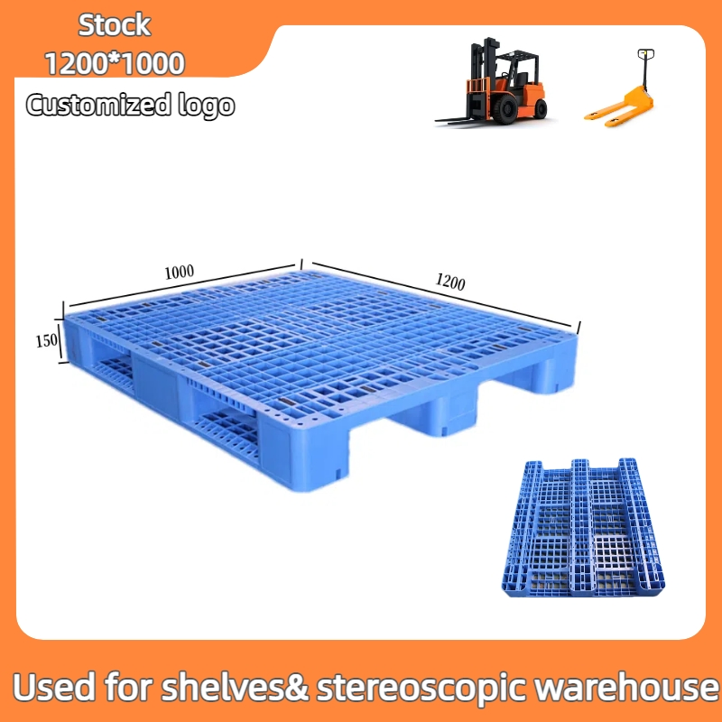 Pallet in plastica Euro a portata elevata per parti auto 1100*1000mm, impilabile su scaffalature