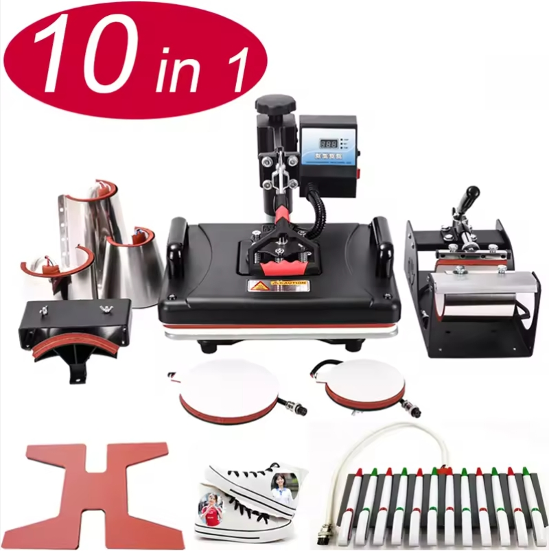 Easysub Multifunctional 10 in 1 Heat Press Transfer Sublimation Machine