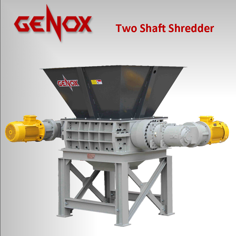 M800T Tire Recycling Two Shaft Crusher Shredder for Paper, Plastic, Wood, Tire