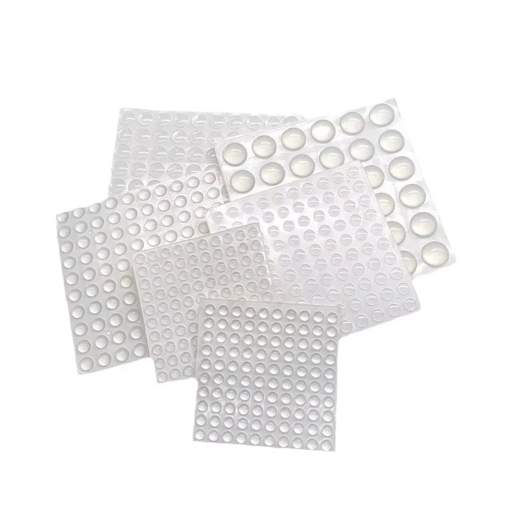 Transparent Adhesive Silicone Circular Cushioning Bumper Pads with Moulding Processing Service