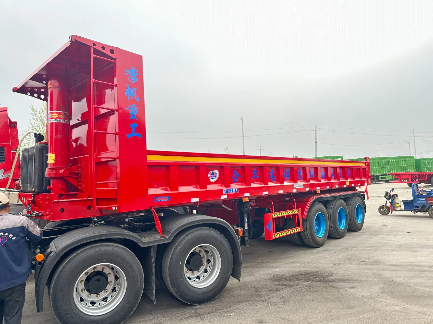 3 Axles U Shape Tipper Dump Semi Trailer