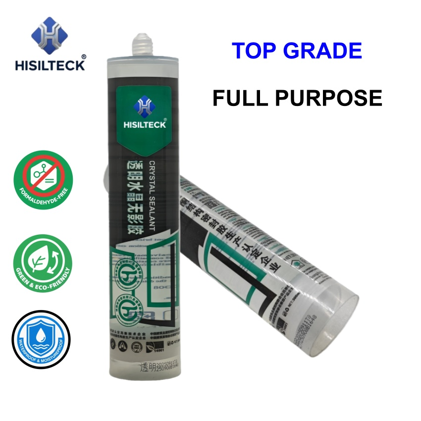 Mastic d'étanchéité transparent pour verre et carrelage