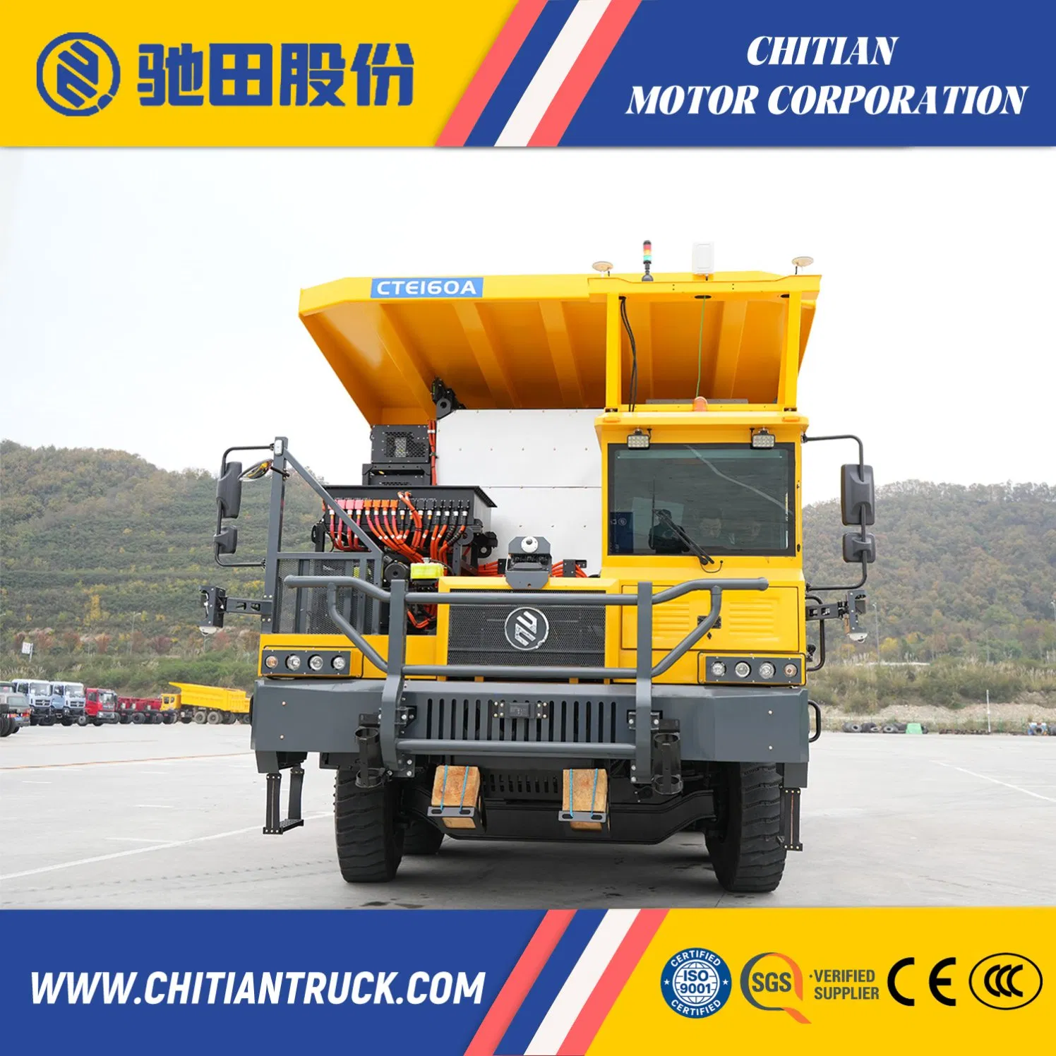 90 M³ EV off-Highway Cte160m Zero Emission Electric Mining Dump Truck Used for Coal Transport