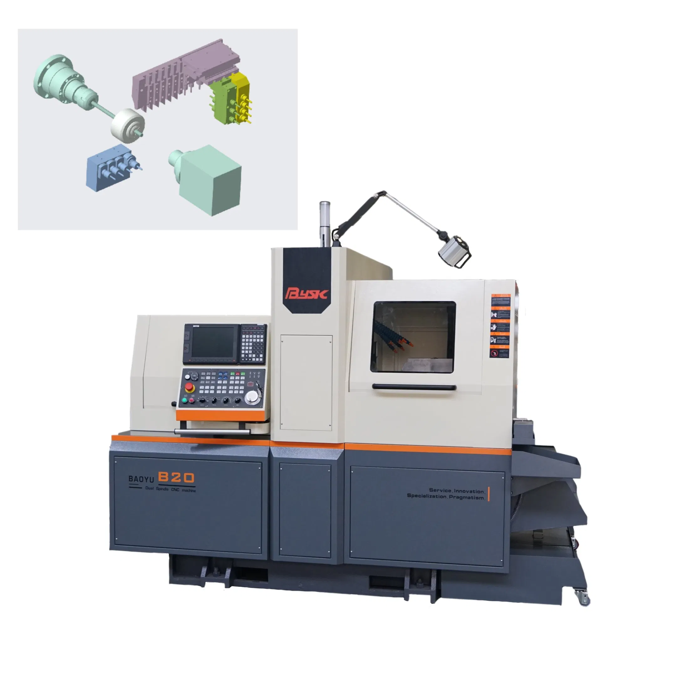 New Tech B20 Metalcutting 5 Axis CNC Sliding Swiss Lathe