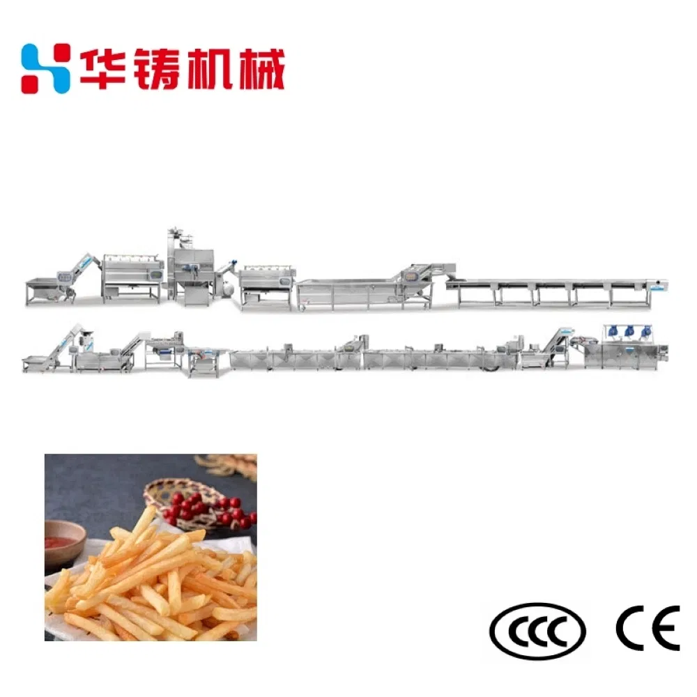Linea di produzione automatica per la frittura commerciale di patatine fritte surgelate