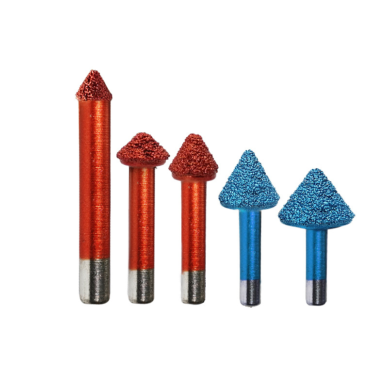CNC Stone Carve Router Engrave Bits Vacuum Brazed Mushroom Head Stone Cutting 3D Carving Bits