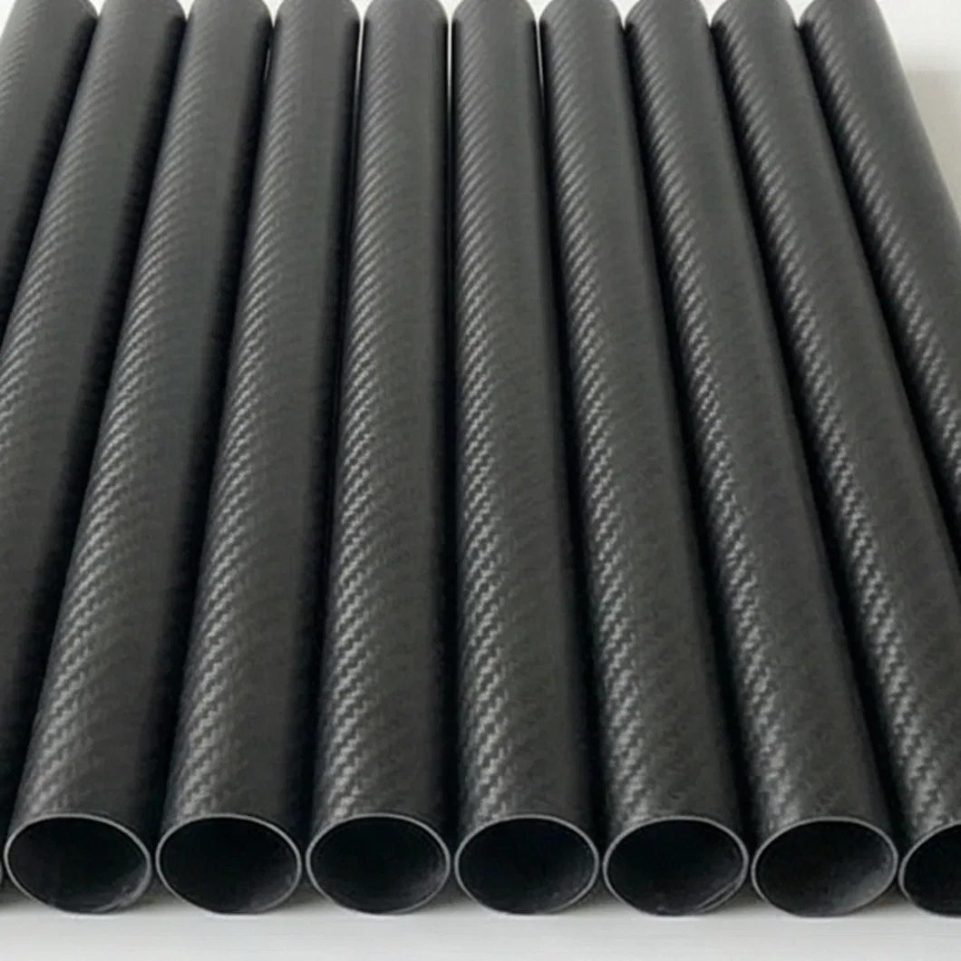 High Modulus Custom Large Diameter Round Tube 3K Matte Carbon Fiber Pipe