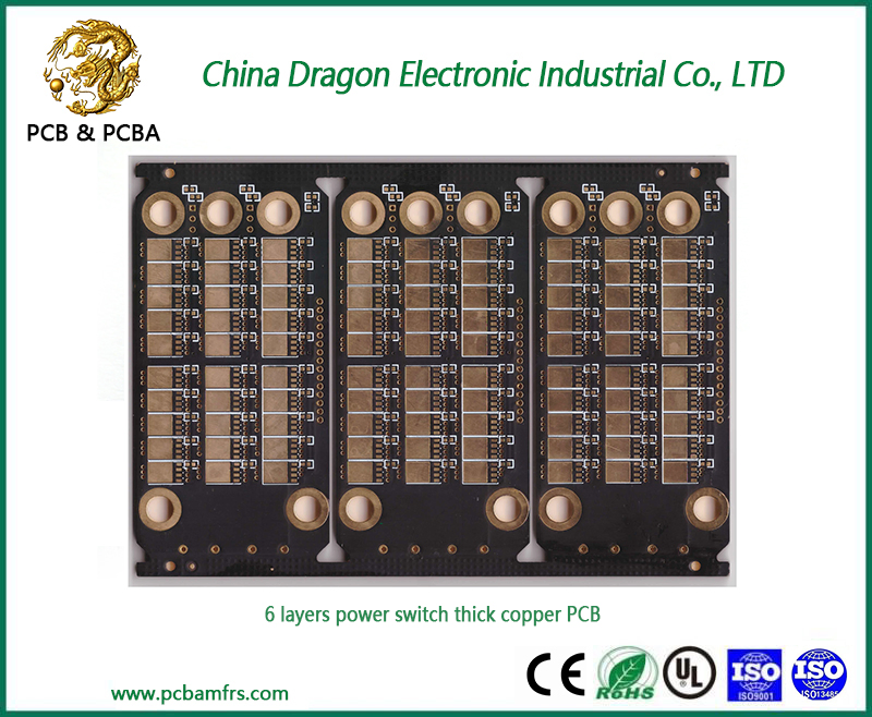 6 Layers Power Switch Thick Copper PCB Multilayer Board