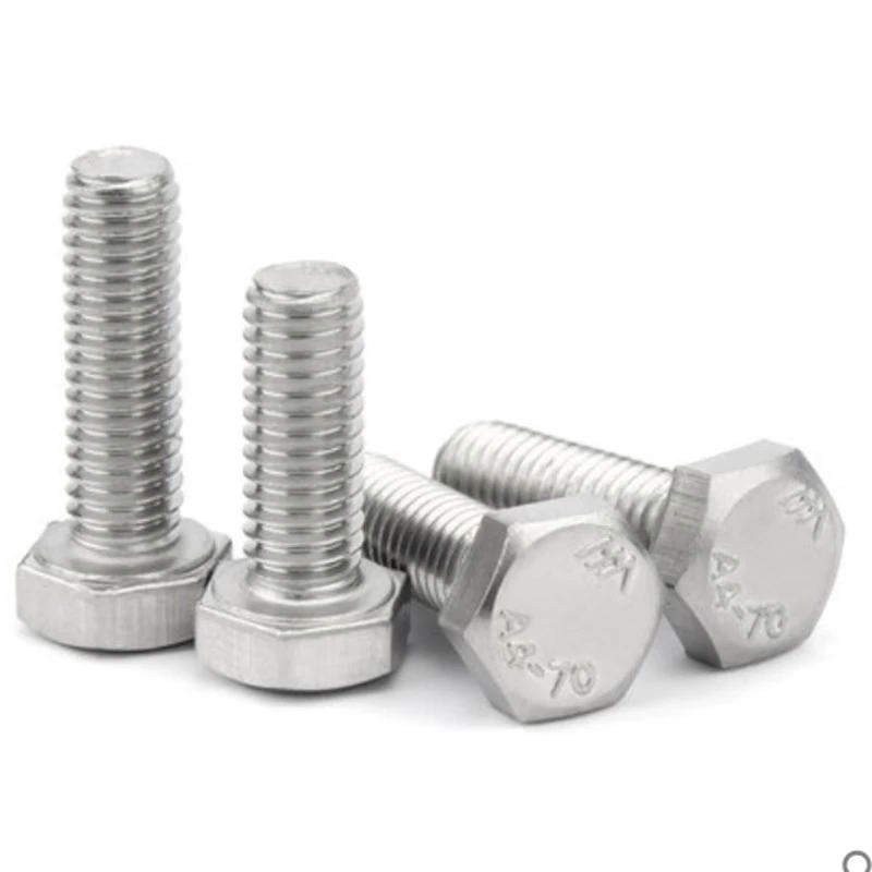 Custom M3 M4 M5 External Hex Head Stainless Steel Screws Bolt